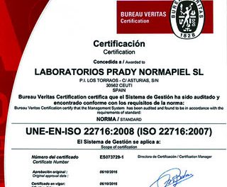 Nuestra fábrica de perfume consigue tercera certificación Bureau Veritas